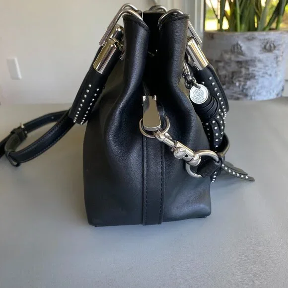 Vince Camuto Elva Studded Leather Satchel Crossbody Bag​ - Picture 5 of 15
